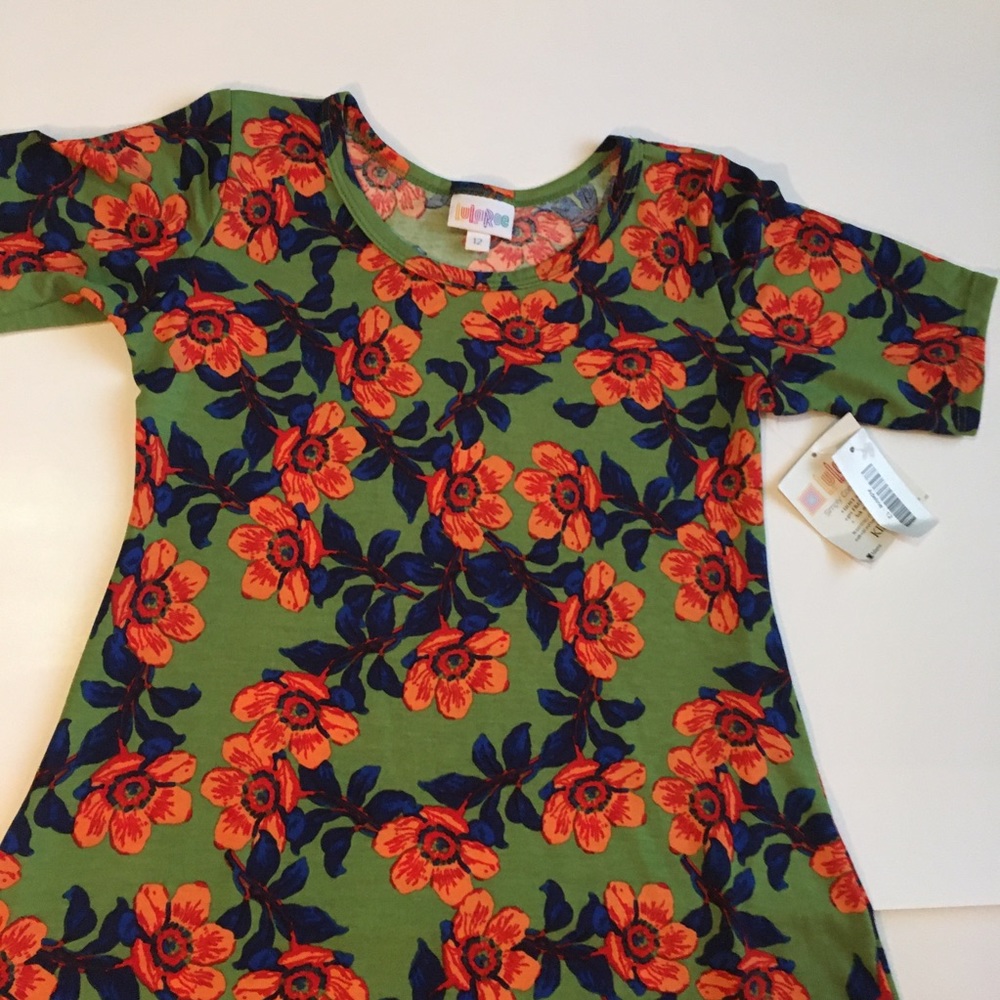 LuLaRoe Girls Size 12 Adeline Floral Dress NWT